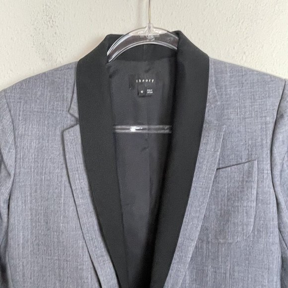 Theory Gray and Black Blazer - Picture 7 of 9